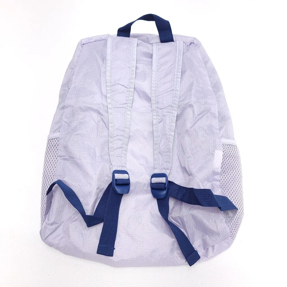 My Tagalongs Purple Foldable Packable Backpack‎ Light Weight Day Pack Recycled